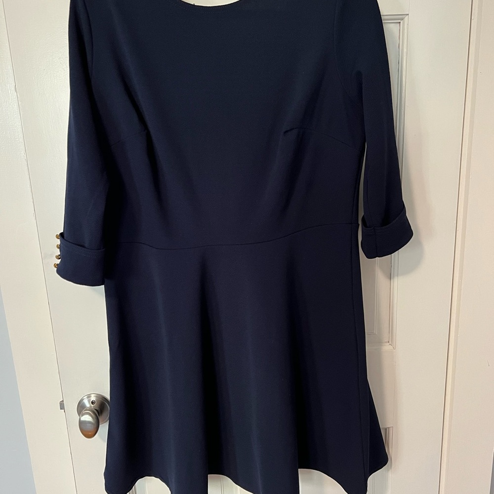 Navy blue dress-worn once